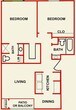 2 Beds, 2 Baths Model