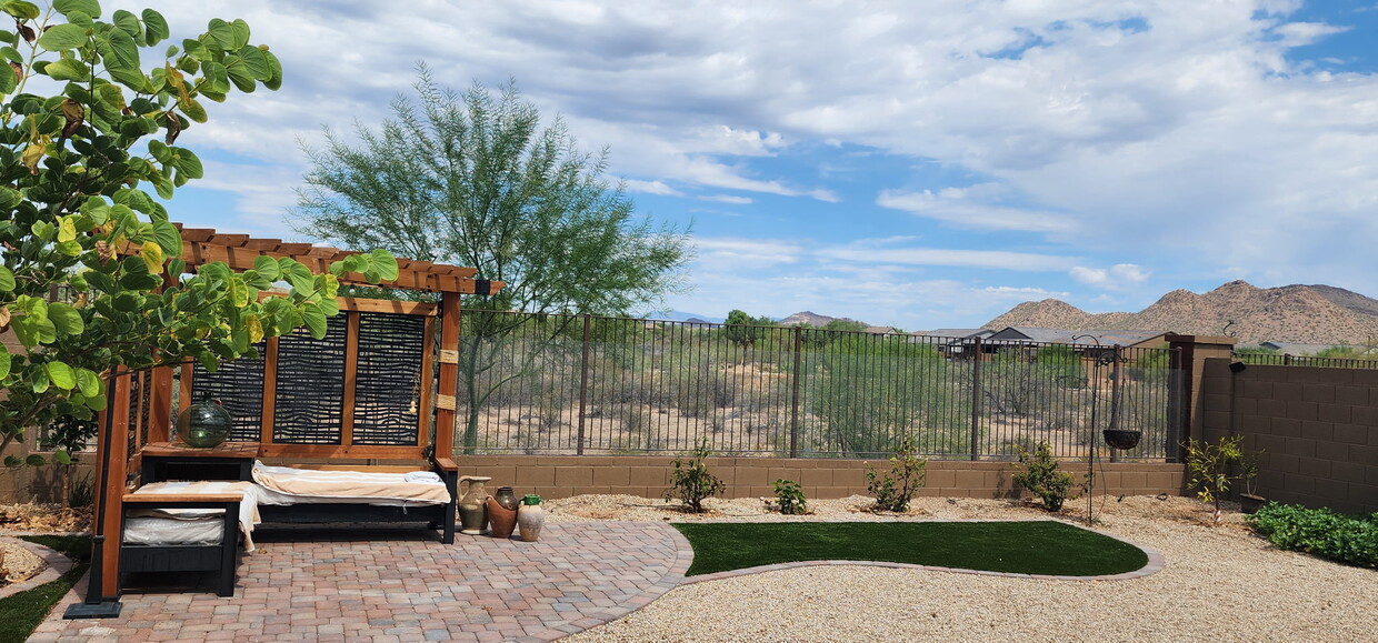 Pergola with Shade Trees - 2192 W Sierra Sunset Trl