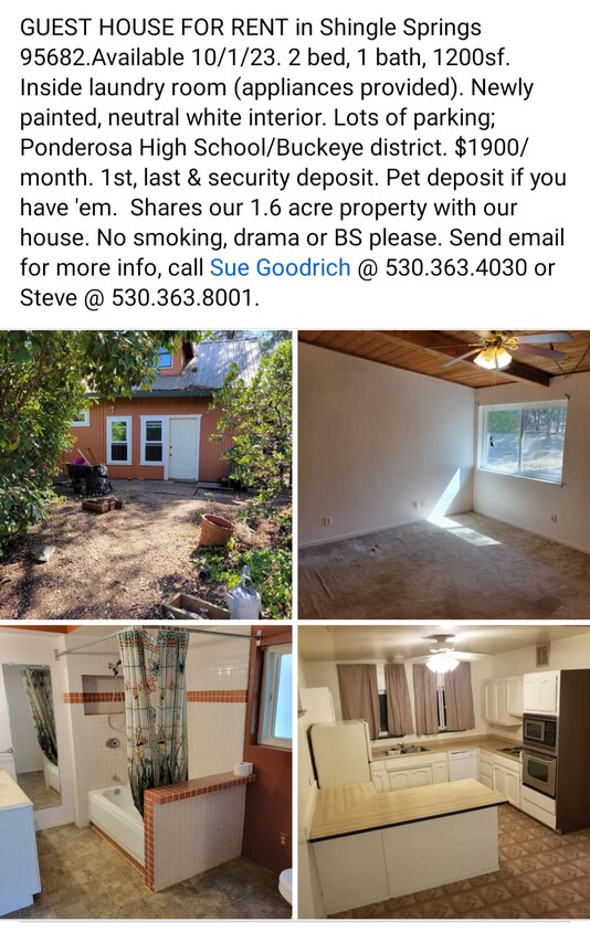 3727 1 Way Ln, Shingle Springs, CA 95682 House Rental in Shingle