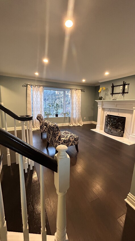 Living Room with Fireplace - 115 Falls Bridge Dr