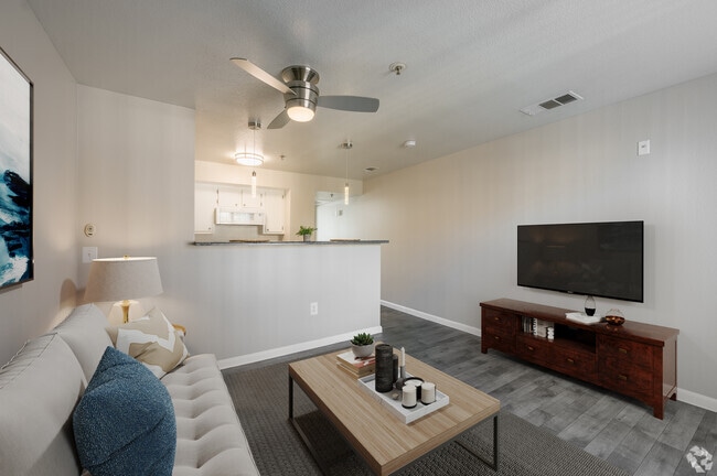 1 BD, 1 BA - Living Room - Fremont Villas