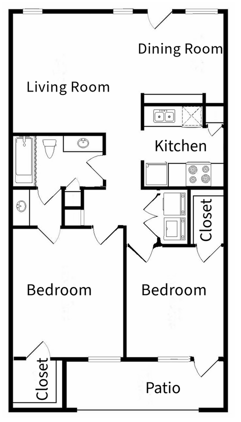 Plano de planta - Townlake Apartments