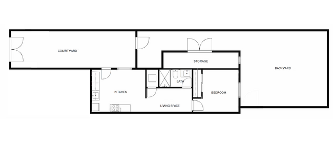 Floor Plan - Unit A - Happy Space - 9009 Osterville Dr