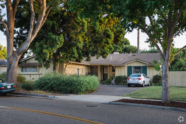 Ranch-Style home seen at golden hour in Carpinteria.