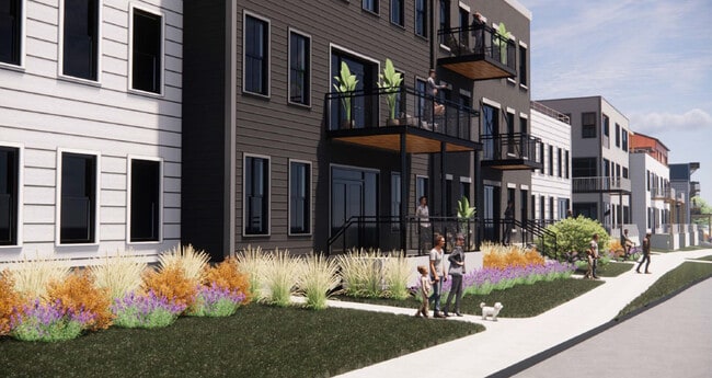 Projected look of dark brick building - Westport Crossing