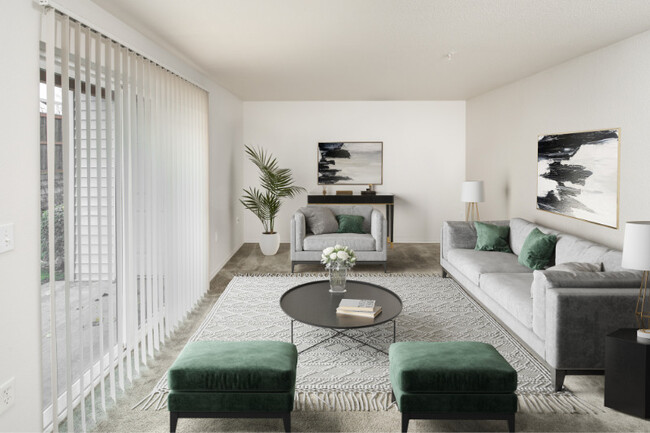 Furnished Living Room - The Village Apartments