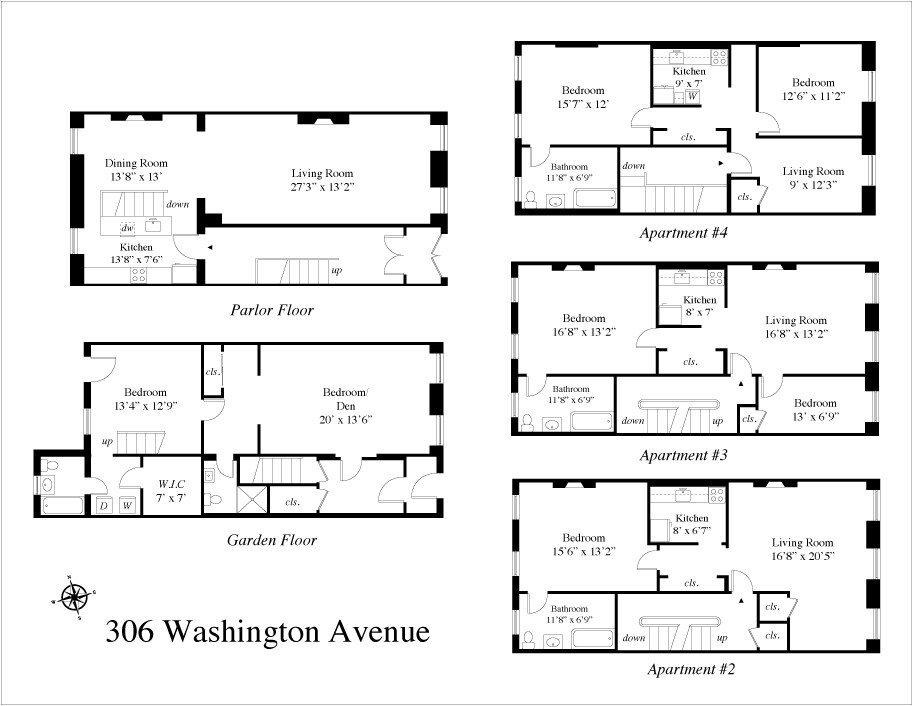 Plano de planta - 306 Washington Ave