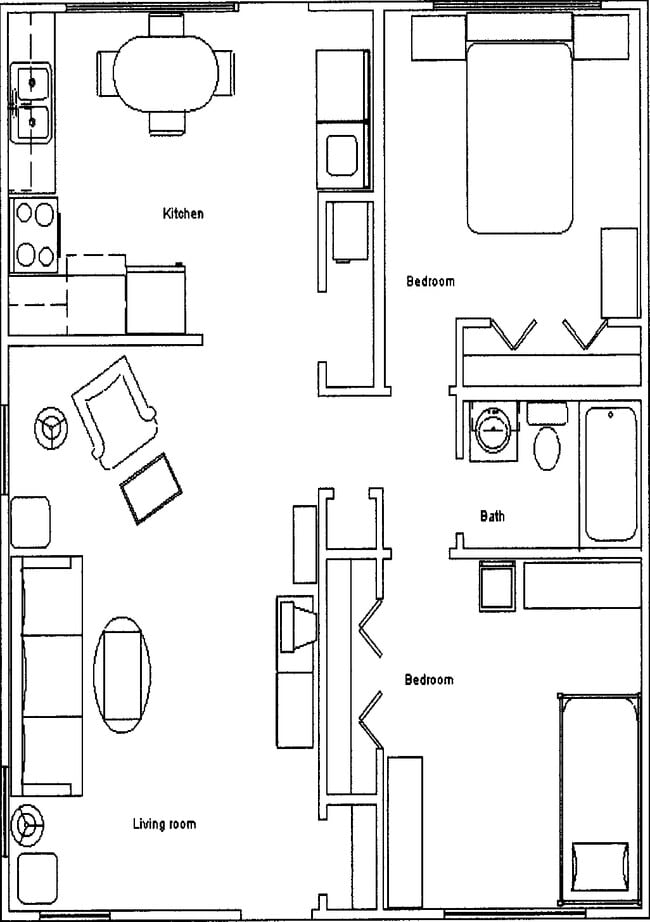 Flat Floor Plan - Emerton Place Townhomes