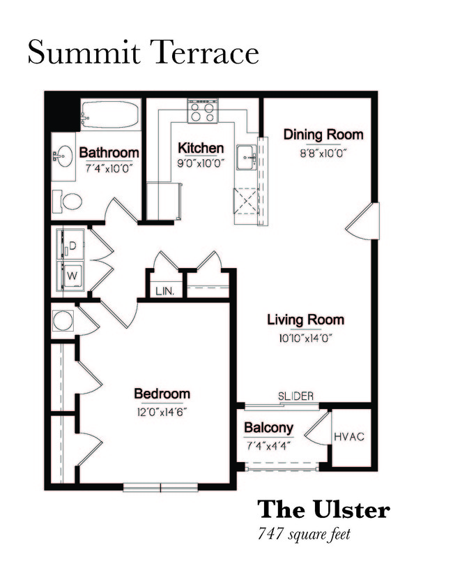 Ulster- 1HAB, 1BA - Summit Terrace Luxury Apartments