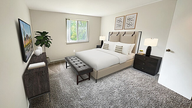 Luxury Shelby township townhomehs recently updated with upscale kitchen and bath, with refreshing pool and sundeck for summer fun. - Foxcroft Townhomes