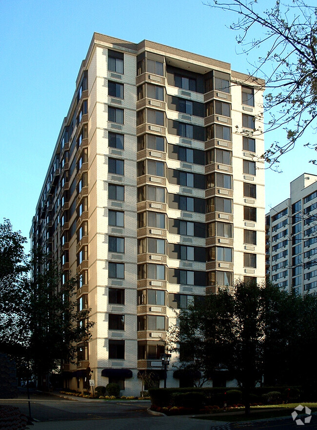 View from the northwest across Prospect Avenue - World Plaza North