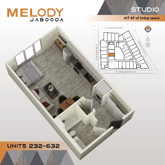 Studio I squared 232-632 - Melody Jabooda Apartments