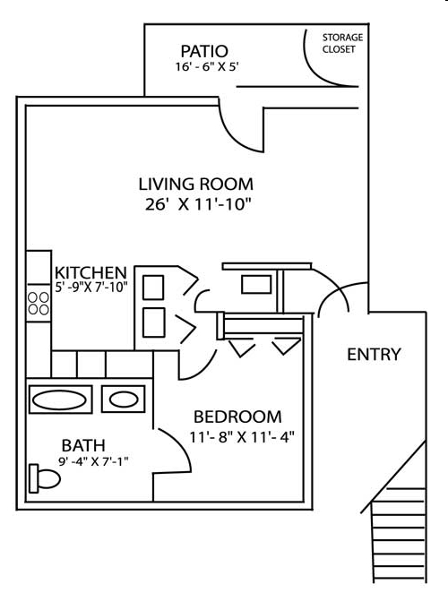 1BR/1BA - Barclay Square