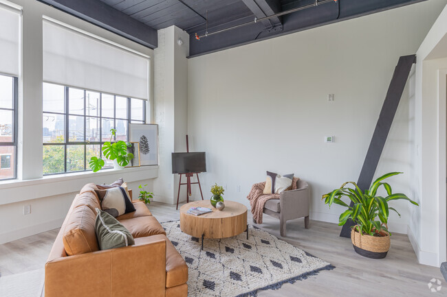 Studio - 511SF - Living Area - Herringbone Lofts