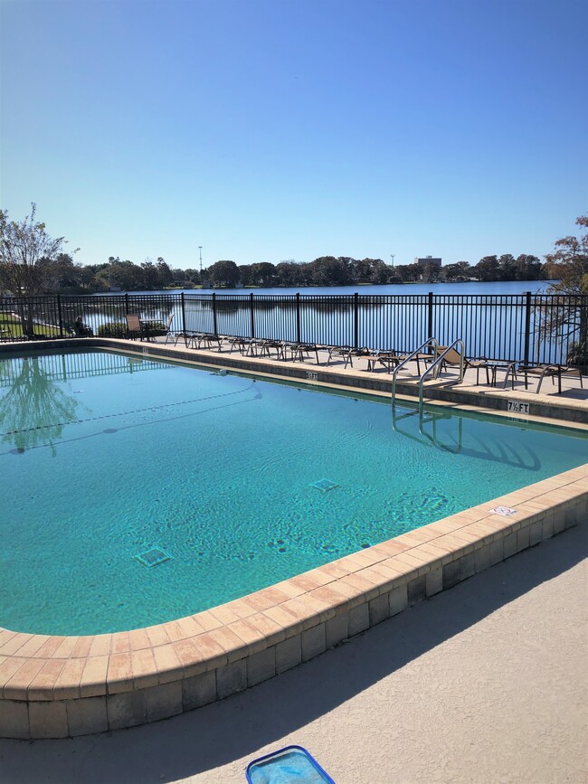 Pool area overlooking Lake Killarney - 151 N Orlando Ave