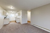 Located at 922 N Pearl St in Tacoma, WA, this one-bedroom, one-bathroom unit offers a practical and well-organized layout across a single floor. The open-concept living and kitchen area creates a connected, functional living space. The living room features plush carpet flooring, a baseboard heating unit, and a sliding glass door that opens to a private balcony with outdoor views, allowing natural light to fill the room. The galley-style kitchen is efficiently designed with ample white cabinetry on both sides, laminate countertops, hardwood-style flooring, a full suite of appliances including an electric range and refrigerator, and a window that brings in additional natural light. The bedroom is a comfortable size, complete with carpet flooring, a window with outdoor views, a baseboard heater, and access to a dedicated closet with shelving. The bathroom is finished with hardwood-style flooring, a vanity with a single sink and white cabinetry, a tub-shower combination, and a frosted window for privacy and natural light. Textured ceilings are present throughout the unit, contributing to its classic residential character. A closet provides additional storage within the unit.