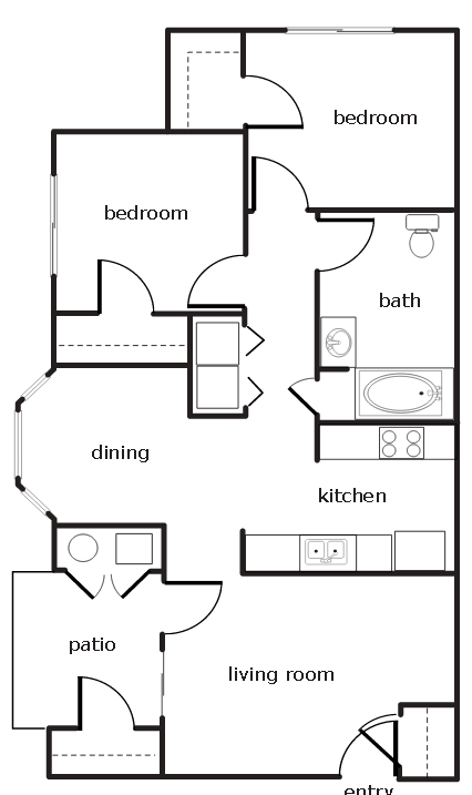 2HAB/1BA - Blue Oak Court