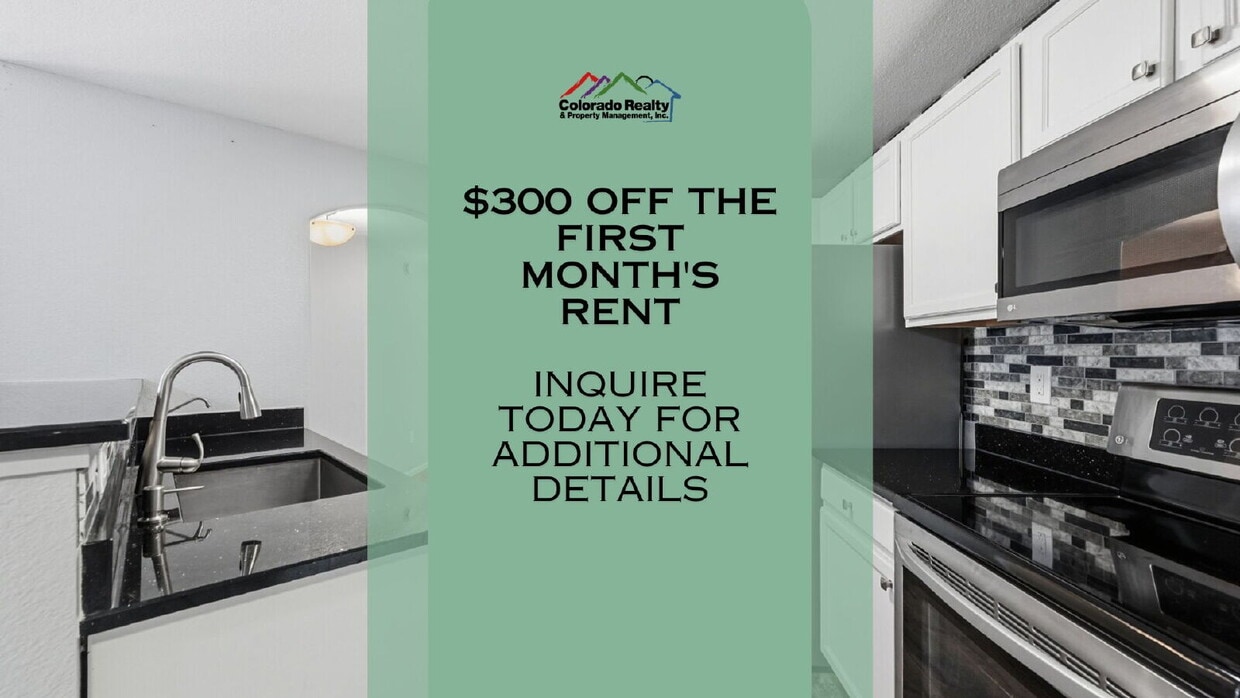 $1,845.95 with $300.00 off the first month's rent, $2 Beds - 2 Bath, Condo in Aurora with in Unit... - $2,020.95 with $300.00 off the first month's rent, $2 Beds - 2 Bath, Condo in Aurora with in Unit...
