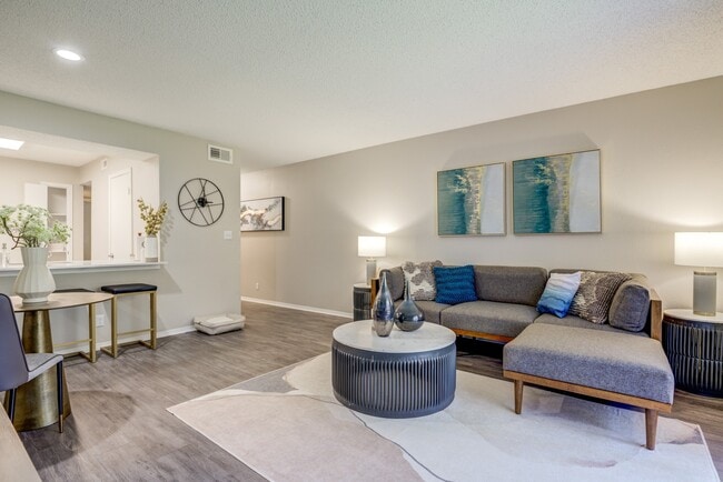 Renovated Living Room - The Invitational Apartments