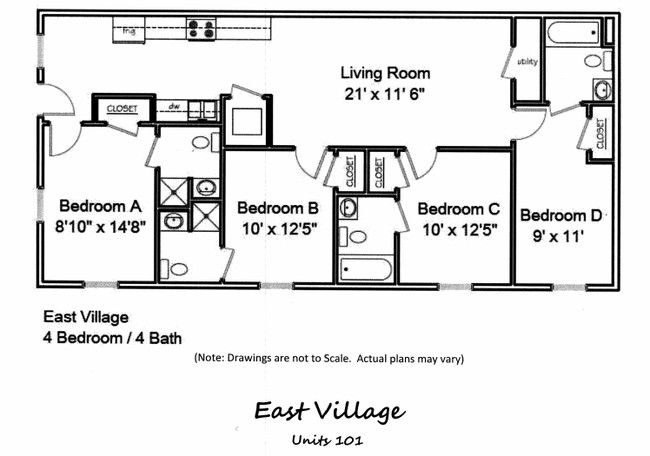 4BR/4BA - East Village Apartments