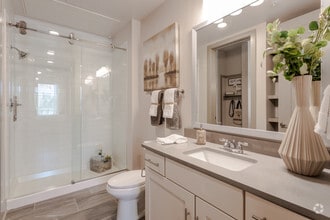 1BR,1BA - 648SF - A0 - BATHROOM - The Banks at Las Colinas