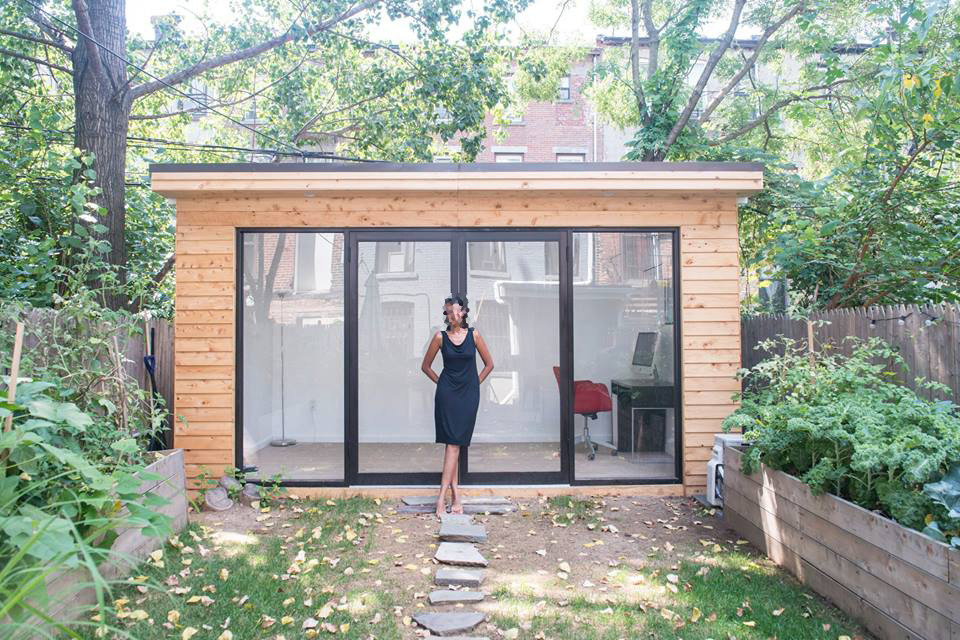 Backyard studio & raised garden - 378 Madison St