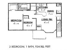 2BR/1BA - Garden Glen