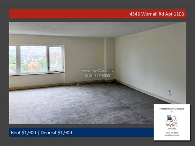 Foto del edificio - Upscale 2-Bedroom Corner Condo at Parkway Towers — Steps from the Plaza