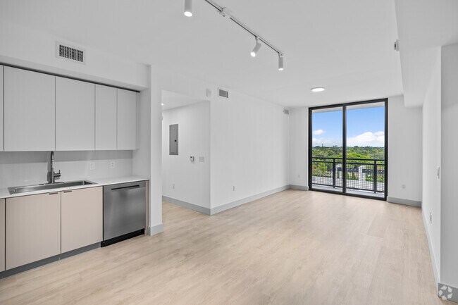 3BR, 3BA - 1,267SF - Kitchen/ Living Room - Gardens Residences