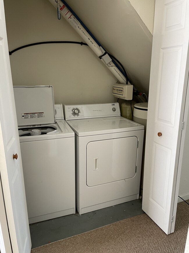 Laundry closet on main floor with water softener - 203 E. Main St.