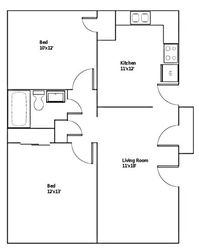 2BR/1BA - Berkley Arms Apartments