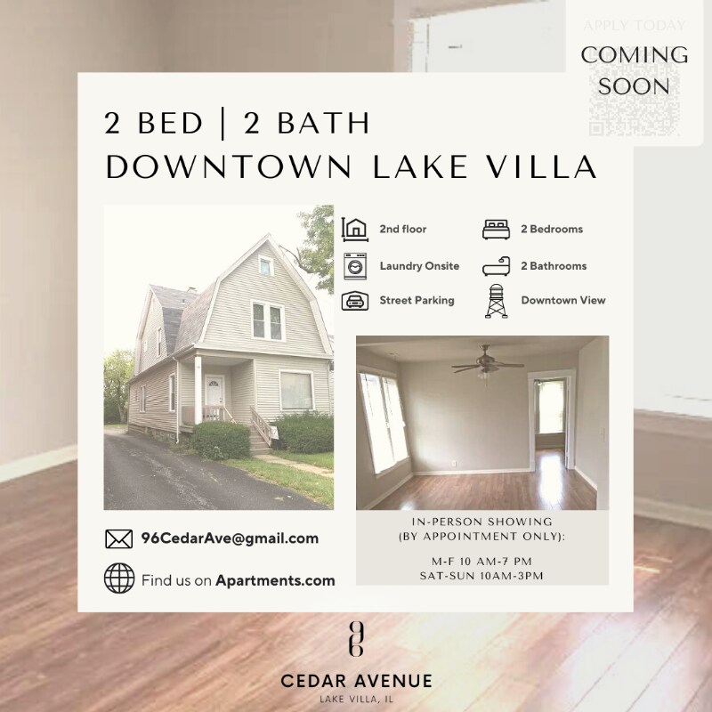 96 Cedar Ave Unit 2, Lake Villa, IL 60046 Apartment for Rent in Lake