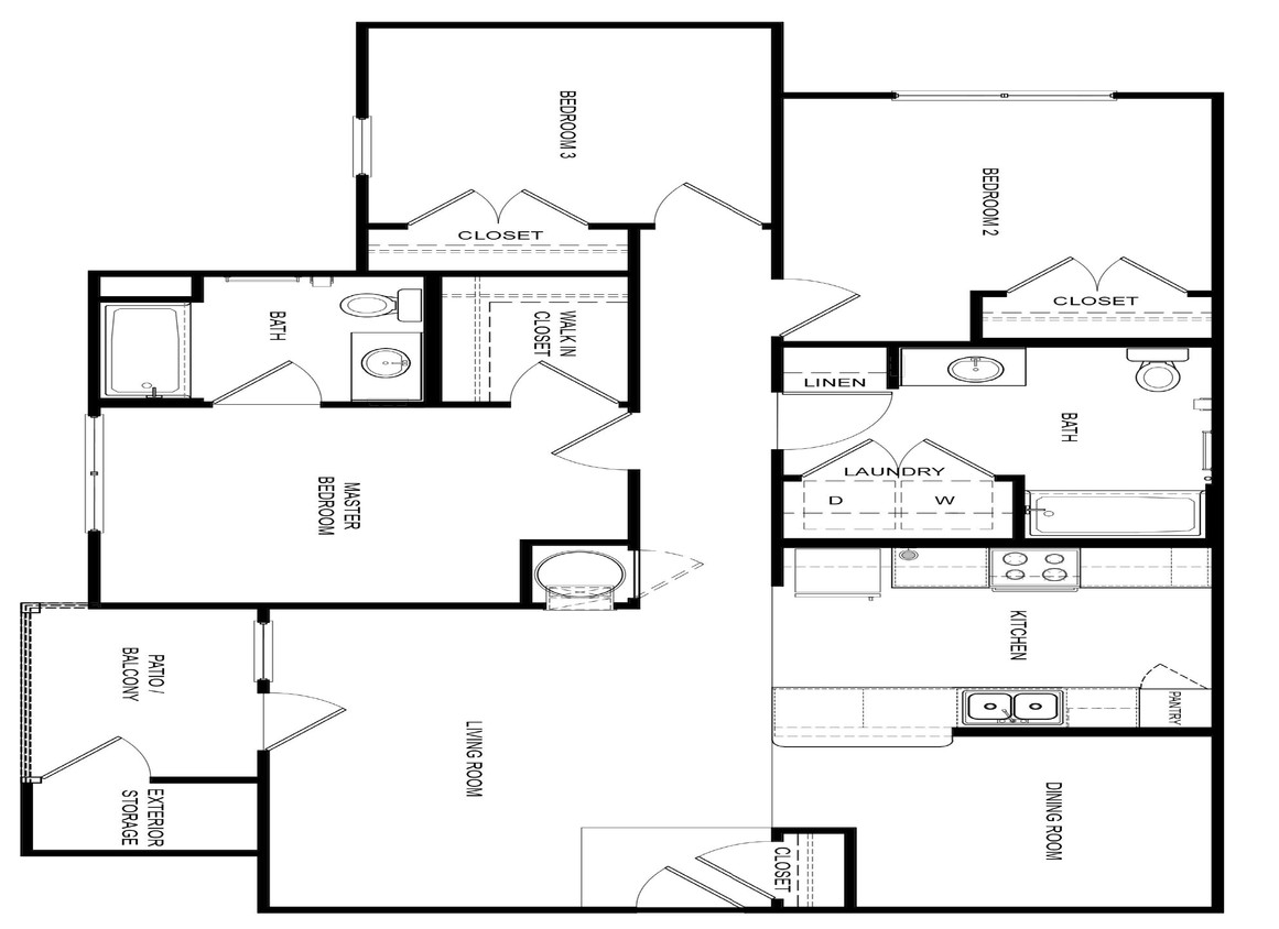 THREE BEDROOM/TWO BATH- - Calvary Trace Apartments