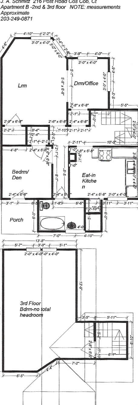 Floor plan - approximate - 216 E Putnam Ave