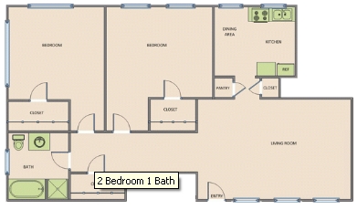 2HAB/1BA - Baldwin Manor and Windsor Manor Apartments