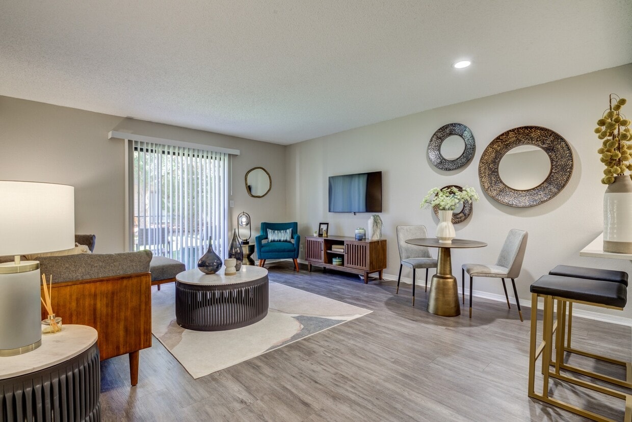 Renovated Living Room - The Invitational Apartments
