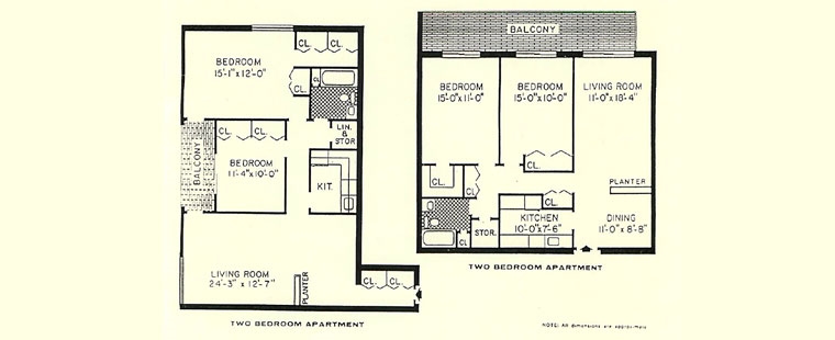 2BR/1BA - Country Club Apartments