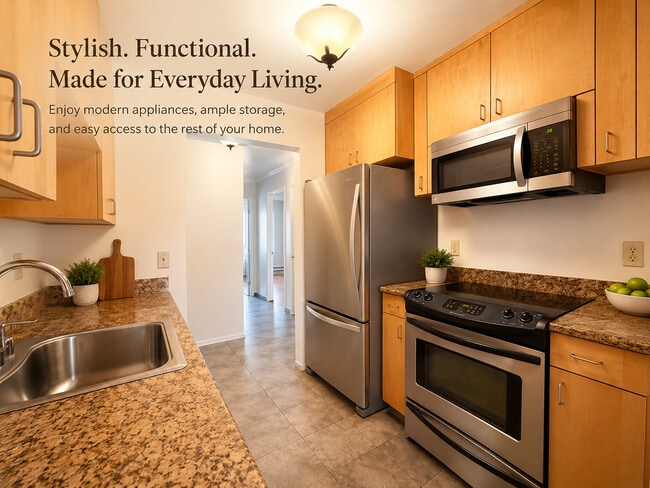 Unidad de cocina 15 Unidad mejorada - Evergreen Apartments