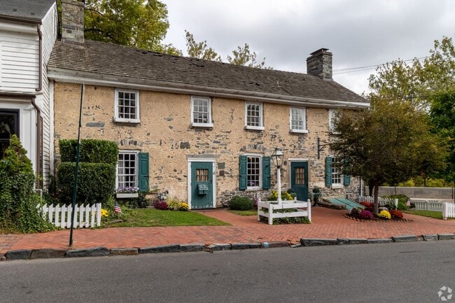 The Vansant House, built in 1743, is the oldest stone home in New Hope.