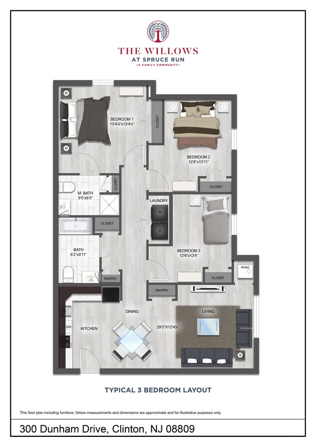 Floorplan - Willows at Spruce Run Apartments