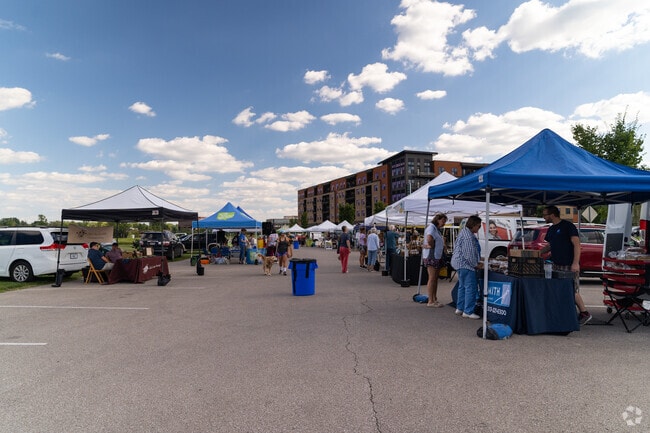 Locals flock to the farmers market in Blue Ash, Ohio.