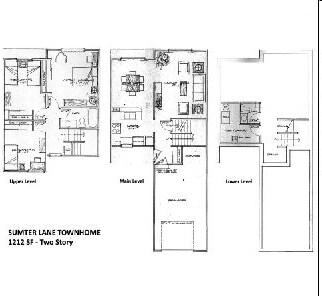 Plano de planta - Sumter Lane Townhomes