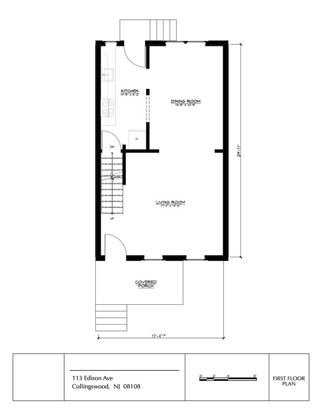 Plano de la primera planta - 113 Edison Ave
