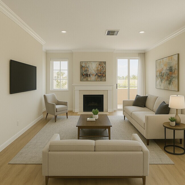 Sala de estar - 1337 South Bundy Drive