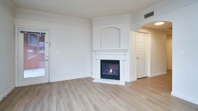 Living Room with Fireplace - The Reserve at Town Center