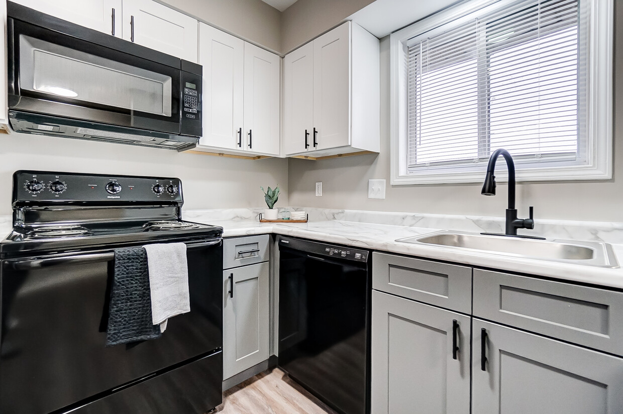 2 Bed | 1 Bath Kitchen - Black Pine Flats