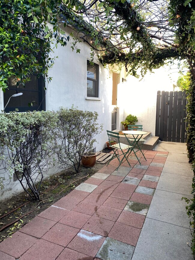 Charming gated patio/garden off of kitchen - 11112 Exposition Blvd