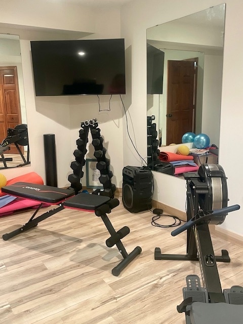 In Home Gym with treadmill, rower, and weights. - 18679 Pathfinder Dr