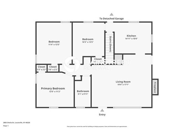 Foto del edificio - 3 Bedroom Pet-Friendly Home in LOUISVILLE,...