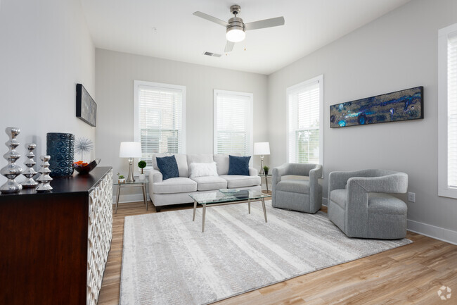 1BR, 1BA - 863SF - Living Room - Vieux at Welden